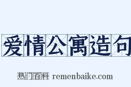 爱情公寓造句是什么意思的图片